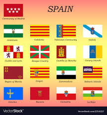 all flags spain regions royalty free