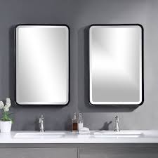 The top bathroom mirror ideas with mosaic mirrors. Uttermost Croften Black Vanity Mirror 09573 Bellacor