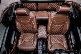 king ranch leather custom jeep interior