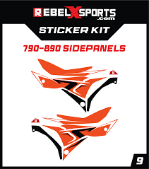 790 890 side panels stickers rebel x