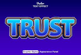 trust text effect with graphic style