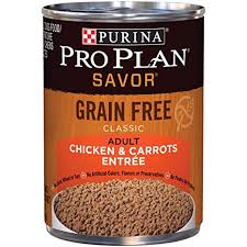 Purina Pro Plan Grain Free Pate Wet Dog Food Savor Chicken Carrots Entree 12 13 Oz Cans