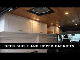van build upper cabinets and open