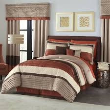 6 pc comforter set brightwood rust