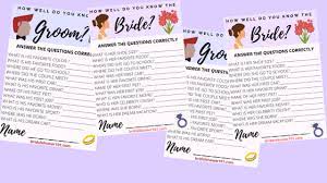 Questions about the bride and groom's relationship. Bridal Shower Trivia Questions Bridal Shower 101