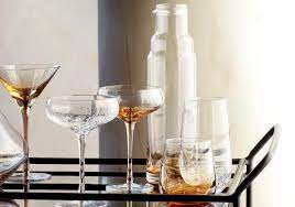 Art Deco Glass Cocktail Glasses