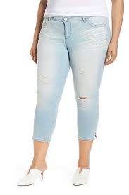 Slink Jeans Slink Distress Crop Jeans Jenna Plus Size Nordstrom Rack