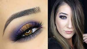 purple and gold smokey eye makeup