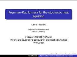 Feynman Kac Formula For The Stochastic