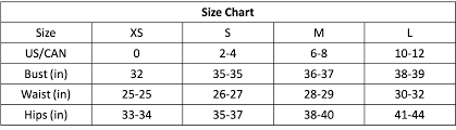Size Chart Parcel22