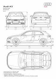 audi a3 dimensions blueprint car