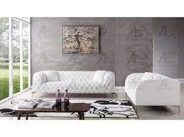 white faux leather sofa set for
