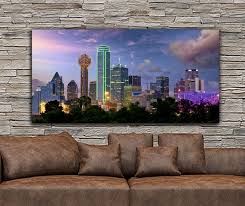 Dallas Skyline Canvas Set B W Large