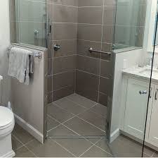 curbless shower build up not down