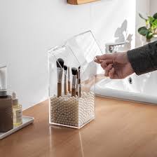 acrylic anti dust makeup brush holder