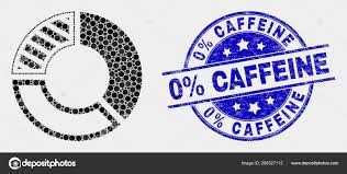 Vector Pixel Pie Chart Icon And Scratched 0 Percent Caffeine