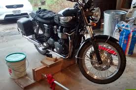 Diy home made wooden motorcycle lift stand table under $20, almost ready. How To Lift The Bike Triumph Rat Motorcycle Forums