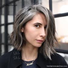 Growing out gray hair with highlights. Brownish Grey Enchantment 45 Ideas Of Gray And Silver Highlights On Brown Hair The Trending Hairstyle