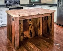 kitchen island reclaimed wood pallets