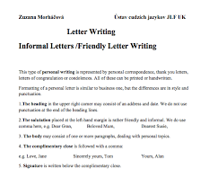 3 Informal Letter Format Sample Top Form Templates Free