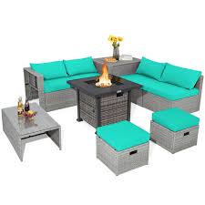 9 Pieces Outdoor Patio Furniture Set