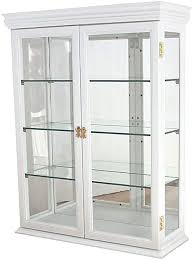 Get free shipping on qualified glass door display cabinets or buy online pick up in store today in the furniture department. Amazon Com Solid Wood Tuscan Style Small Wall Curio Cabinet Stand Or Wall Mount 19 75 W X 26 H X 7 D White Kitchen Dining