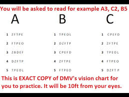 11 Explicit Dmv Vision Test Chart
