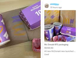 Singapore is one of the last few countries to welcome it, after the global rollout began in the united states on may 26. Malaysian Sellers Listing Empty Food Packaging For Bts Mcdonald S Meal Sets For Sale Online As Craze Continues Life Malay Mail