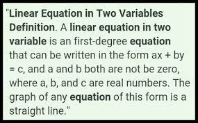 define linear equation in two variable