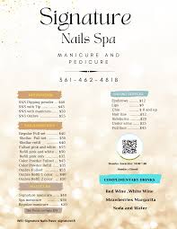 our services signature nails spa