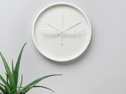 white x ikea markerad temporary clock
