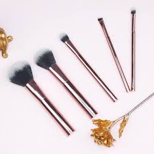 gold makeup brushes set