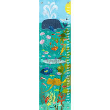 Oopsy Daisy Growth Chart Ocean Swimmers 12x42 By Amy