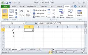 Ms Excel How To Use The Convert