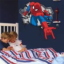 The avengers kid's bedroom set includes a twin bed, mattress, dresser, nightstand and storage. Spiderman Super Heros Wall Stickers Kids Room Decor Avengers S006 Diy Home Decals Cartoon Movie Mural Art Poster 5 0 Super Heroes Galore