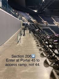 chase center section 206 row wca