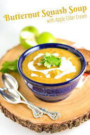 Butternut Squash Soup With Cider Cream gambar png