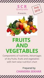 Fruits And Vegetables Components Of Nutrients Advantages
