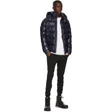 It's made from the signature laqué shell quilted with a warm down fill and finished with a detachable hood and an. Moncler Synthetic Maya Quilted Glossed Shell Hooded Down Jacket In Blue For Men Save 51 Lyst