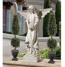 outdoor garden angel stone statue size