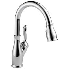 Browse now to customize your kitchen or bathroom. Delta Leland Chrome 1 Handle Deck Mount Pull Down Handle Kitchen Faucet Deck Plate Included In The Kitchen Faucets Department At Lowes Com