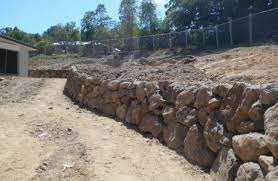 bush rock boulder retaining walls