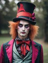 woman dark mad hatter costume face
