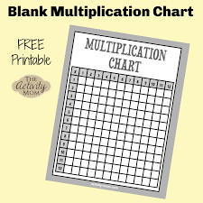 blank multiplication chart printable
