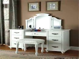 makeup vanity table set white with bench brown desk without mirror dressin