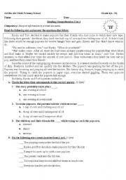 In these reading comprehension worksheets, students are asked questions about information they have read about a specific topic. Reading Comprehension For Grade 4 Esl Worksheet By Nanoushka