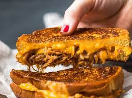 pulled pork grilled cheese sandwich