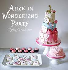 (double recipe to serve 8); Alice In Wonderland Cake Rose Bakes