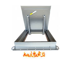 hinged single fire rated access cover