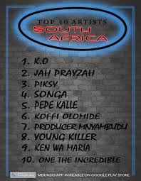 Charts S A Tanzania Invades The South Africa Top Ten